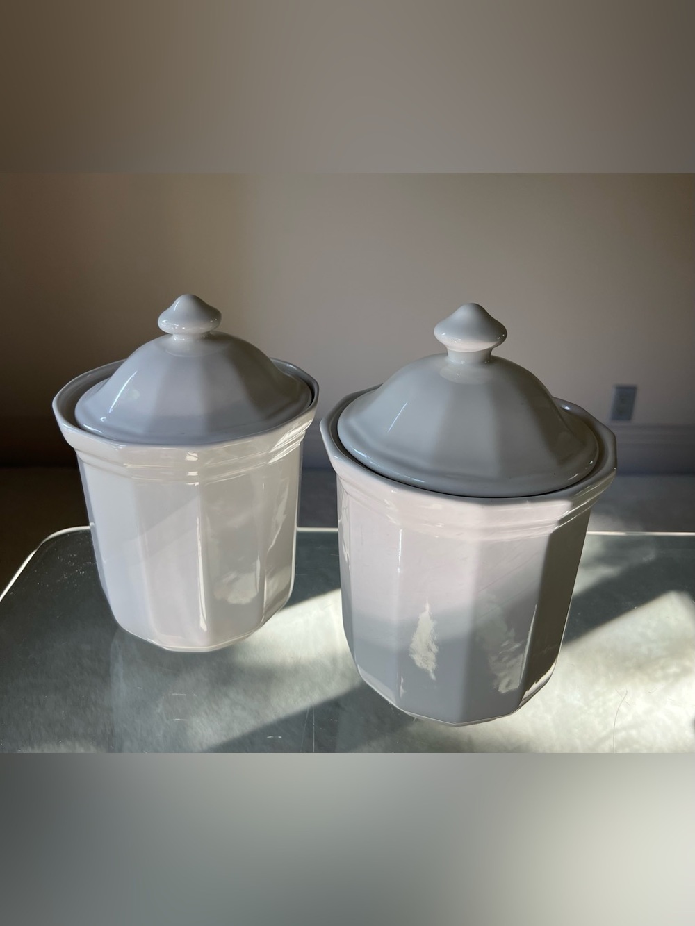 Pfaltzgraff Heritage White Set of 2 Canisters